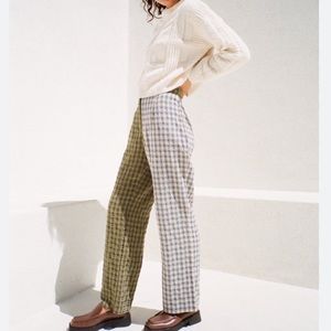 Lisa Says Gah Diane Trouser - Green/Blue Gingham. Great condition.